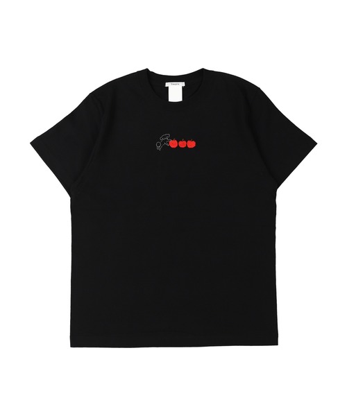 haupia（ハウピア）の「シロペキはリンゴ３個分【Tシャツ】（Tシャツ/カットソー・レディース・オフホワイト/グレー/サックスブルー/ブラック・MEDIUM）」の6枚目の写真