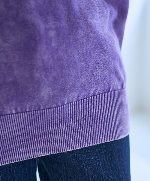 SMILE LAND（スマイルランド）の「＜大きいサイズ＞綿混ドルマンスリーブビンテージ風ニットプルオーバー【OtonaSMILE】（ニット/セーター・レディース・ブラック系/パープル系・L/LL/3L/4L/5L）」の19枚目の写真