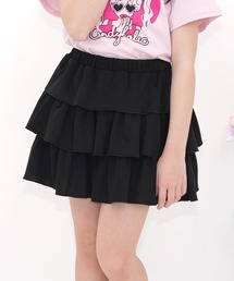 キッズのスカート（ブラック/黒色系・ガールズ/フリル