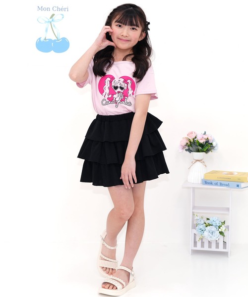 Bee des Bee（ビーデスビー）の「フリルスカート（スカート・キッズ・ブラック/アイボリー/杢グレー/ライトブルー・120cm/130cm/140cm/150cm/110cm/100cm）」の17枚目の写真