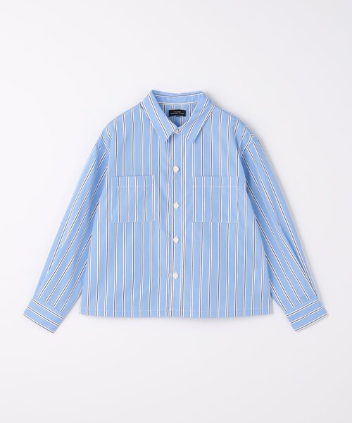 green label relaxing（グリーンレーベルリラクシング）の「ストライプ コーチシャツ / キッズ  100cm-130cm（シャツ/ブラウス・キッズ・ロイヤルブルー/ライトブルー・120cm/130cm/110cm）」の2枚目の写真
