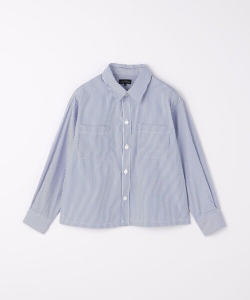 green label relaxing（グリーンレーベルリラクシング）の「ストライプ コーチシャツ / キッズ  100cm-130cm（シャツ/ブラウス・キッズ・ロイヤルブルー/ライトブルー・120cm/130cm/110cm）」の6枚目の写真