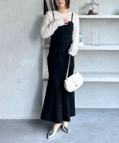 セール】タイトデニムマーメイドキャミワンピース（ワンピース