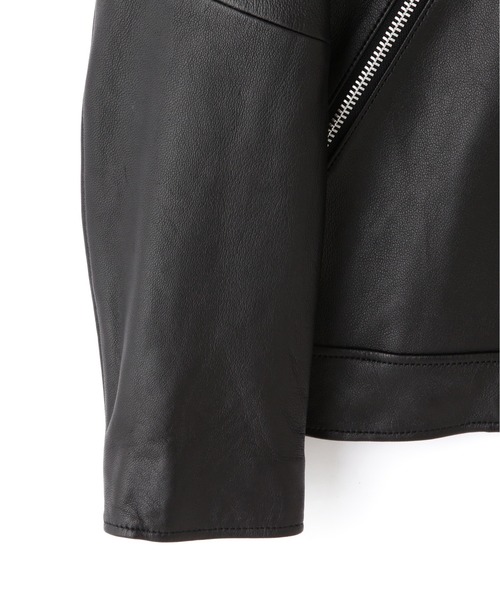 schott(ショット)の「【Women's】Schott/ショット/HOODED RIDERS JACKET/フード ライダース ジャケット(ライダースジャケット・レディース・ブラック・F)」の6枚目の写真