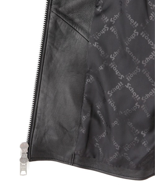 schott(ショット)の「【Women's】Schott/ショット/HOODED RIDERS JACKET/フード ライダース ジャケット(ライダースジャケット・レディース・ブラック・F)」の9枚目の写真