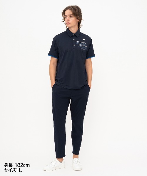 le coq sportif（ルコックスポルティフ）の「接触冷感グラフィック襟付きシャツ（ポロシャツ・メンズ・ブラック/ブルー/ネイビー/グリーン・S/M/L/XL/XXL）」の13枚目の写真