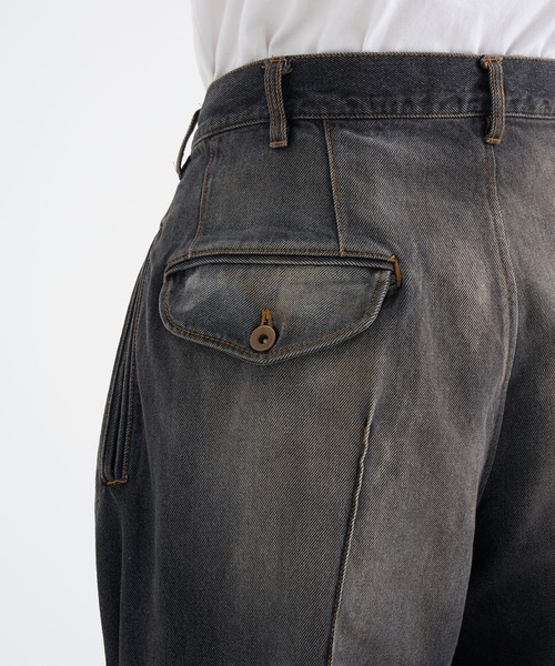 KHOKI / コッキ】Pleat-design denim pants（デニムパンツ