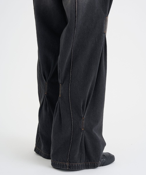 KHOKI / コッキ】Pleat-design denim pants（デニムパンツ