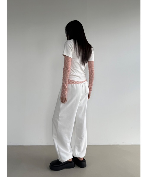Didot.showroom（ディドット ショールーム）の「【DIDOT.】フラワーレースシアーメロウTEE（Tシャツ/カットソー・レディース・クリーム/チャコール/インディゴブルー/ホワイト/ピンク・FREE）」の17枚目の写真