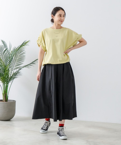 C17(シーセブンティーン)の「【C17/シーセブンティーン】5分袖 刺繍 ねじりスリーブTシャツ(Tシャツ/カットソー・レディース・ホワイト/チャコールグレー/イエロー・MEDIUM/LARGE)」の20枚目の写真