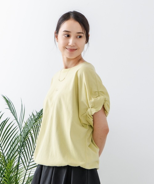 C17(シーセブンティーン)の「【C17/シーセブンティーン】5分袖 刺繍 ねじりスリーブTシャツ(Tシャツ/カットソー・レディース・ホワイト/チャコールグレー/イエロー・MEDIUM/LARGE)」の22枚目の写真