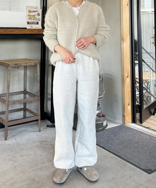 LE MORE（リモア）の「ヘンリーVネックカーディガン（カーディガン/ボレロ・レディース・ベージュ/アイボリー/チャコール・FREE）」の12枚目の写真