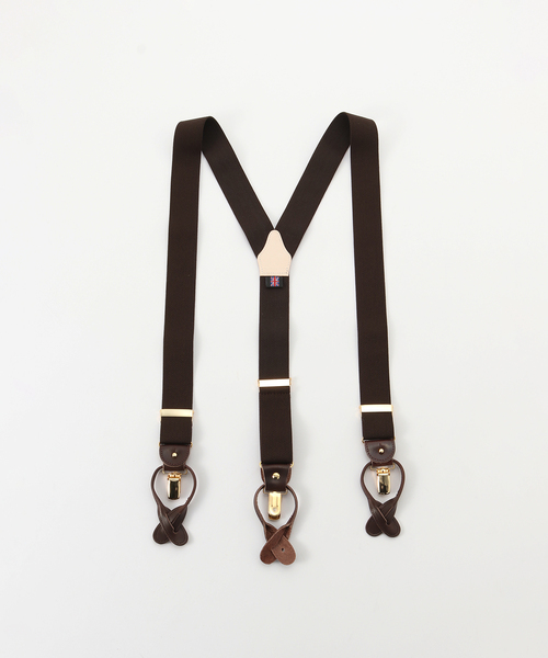 【価格更新！！】新品未使用 THURSTON サスペンダー ベージュ ALBERT THURSTON ストライプ サスペンダー E25_2in1_2331【UNISEX
