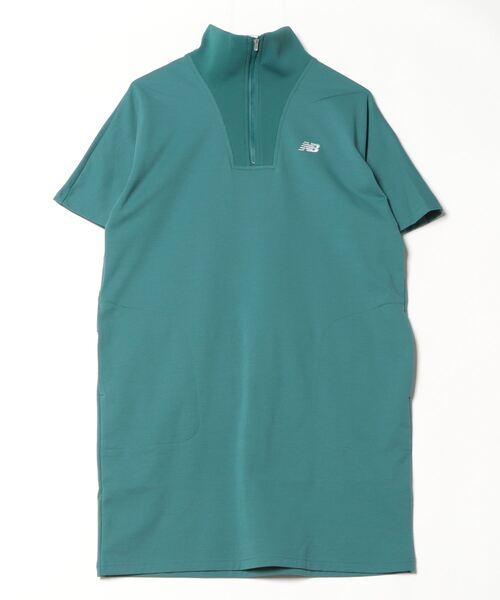NEW BALANCE（ニューバランス）の「ニューバランス New Balance SWEAT HALF ZIP ONE-PIECE（スウェット・レディース・ホワイト/カーキ・S/M/L）」の2枚目の写真