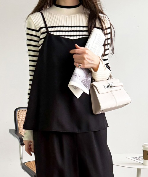 セール】秋冬のレイヤードコーデに！セットアップ風ペプラムフリル