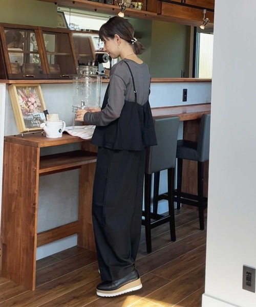 [専用出品] mkrk3396 セール】1枚でキマる！セットアップ風ペプラムフリルビスチェ