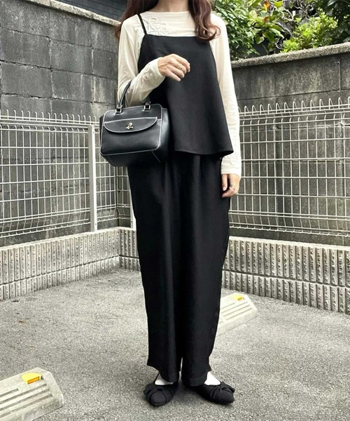 セール】1枚でキマる！セットアップ風ペプラムフリルビスチェ