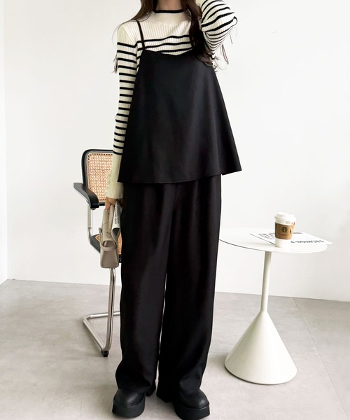 セール】秋冬のレイヤードコーデに！セットアップ風ペプラムフリル