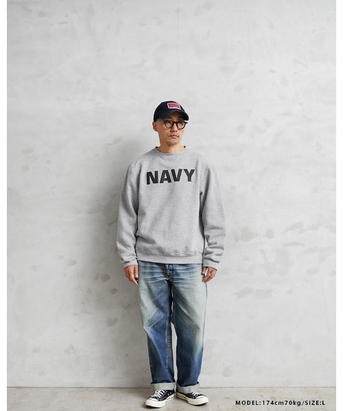 WAIPER.inc(ワイパーインク)の「米軍 U.S.NAVY オフィシャルライセンス トレーニング クルーネック スウェットGRAY(スウェット・メンズ・グレー・S/M/L/XL)」の8枚目の写真