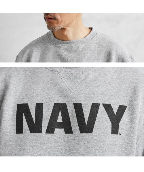 WAIPER.inc(ワイパーインク)の「米軍 U.S.NAVY オフィシャルライセンス トレーニング クルーネック スウェットGRAY(スウェット・メンズ・グレー・S/M/L/XL)」の3枚目の写真