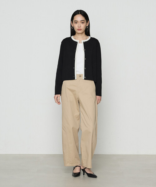 COMME CA（コムサ）の「ボーダー／バイカラー カーディガン（カーディガン/ボレロ・レディース・ホワイト/ブラック・9号）」の7枚目の写真