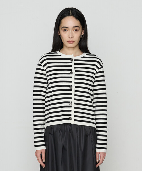 COMME CA（コムサ）の「ボーダー／バイカラー カーディガン（カーディガン/ボレロ・レディース・ホワイト/ブラック・9号）」の12枚目の写真