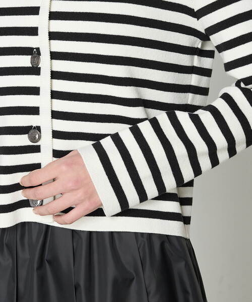 COMME CA（コムサ）の「ボーダー／バイカラー カーディガン（カーディガン/ボレロ・レディース・ホワイト/ブラック・9号）」の16枚目の写真