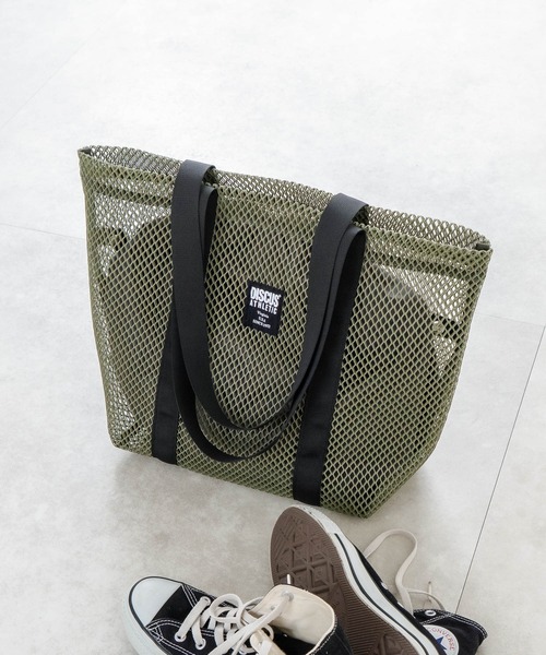 DISCUS(ディスカス)の「【DISCUS/ディスカス】メッシュトートバッグ(トートバッグ・レディース・パープル/ブラック/カーキ/グレー/ブルー・FREE)」の3枚目の写真
