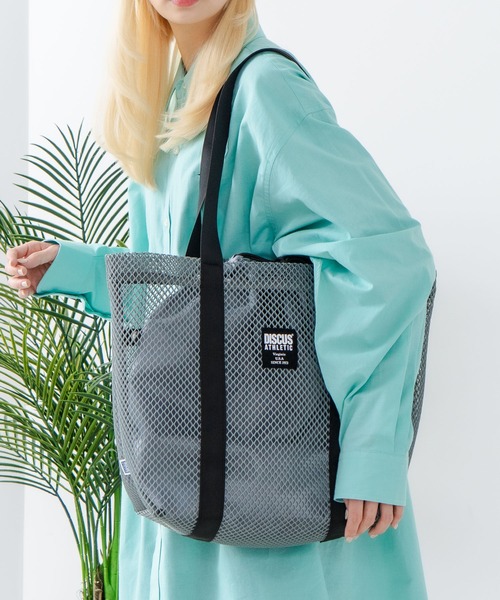 DISCUS(ディスカス)の「【DISCUS/ディスカス】メッシュトートバッグ(トートバッグ・レディース・パープル/ブラック/カーキ/グレー/ブルー・FREE)」の12枚目の写真