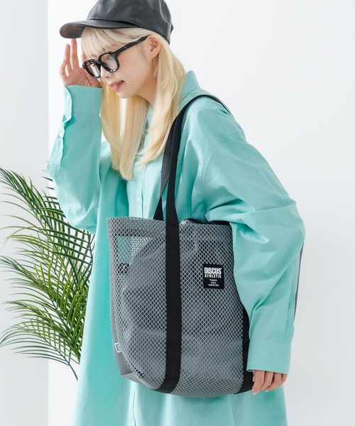 DISCUS(ディスカス)の「【DISCUS/ディスカス】メッシュトートバッグ(トートバッグ・レディース・パープル/ブラック/カーキ/グレー/ブルー・FREE)」の13枚目の写真