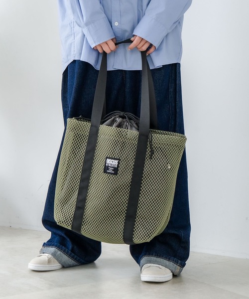 DISCUS(ディスカス)の「【DISCUS/ディスカス】メッシュトートバッグ(トートバッグ・レディース・パープル/ブラック/カーキ/グレー/ブルー・FREE)」の6枚目の写真