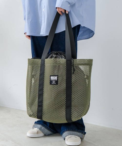 DISCUS(ディスカス)の「【DISCUS/ディスカス】メッシュトートバッグ(トートバッグ・レディース・パープル/ブラック/カーキ/グレー/ブルー・FREE)」の7枚目の写真