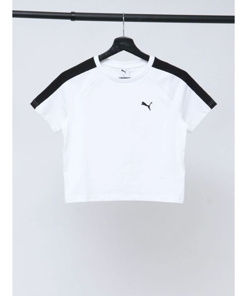 PUMA(プーマ)の「【PUMA】T7 ベイビー Tシャツ(Tシャツ/カットソー・レディース・ホワイト/ブラック・SMALL/MEDIUM)」の1枚目の写真