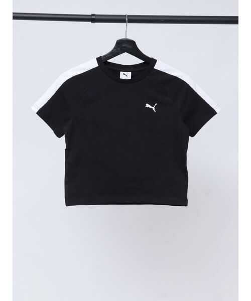 PUMA(プーマ)の「【PUMA】T7 ベイビー Tシャツ(Tシャツ/カットソー・レディース・ホワイト/ブラック・SMALL/MEDIUM)」の2枚目の写真