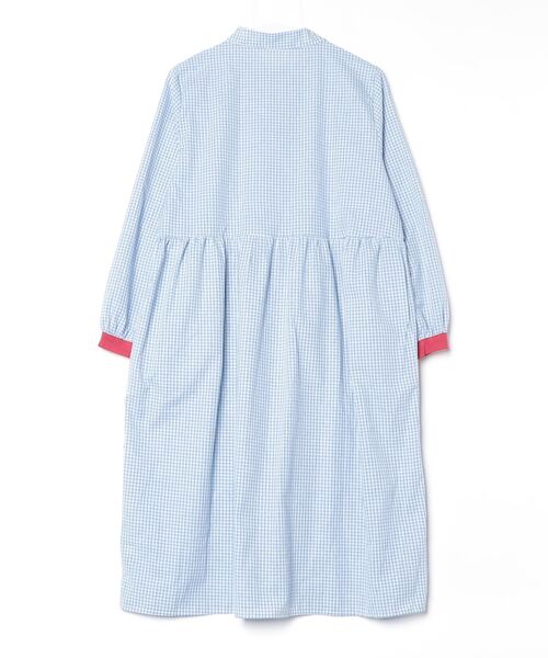 Dream garden(ドリームガーデン)の「バンドカラーギンガムシャツワンピース(シャツワンピース・レディース・グレー/ブルー・L/XL/2XL/M)」の22枚目の写真