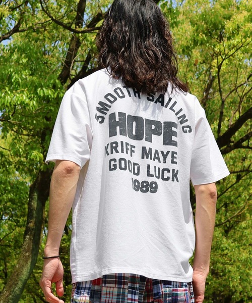 KRIFF MAYER(クリフメイヤー)の「【接触冷感】夏季GO!T(HOPE)(Tシャツ/カットソー・メンズ・オフホワイト/グリーン/イエロー/ブラック/ネイビー・MEDIUM/LARGE/X-LARGE)」の2枚目の写真