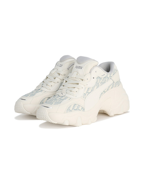 PUMA(プーマ)の「PUMA プーマ ウィメンズ パルサー ウェッジ モノグラム スニーカー(スニーカー・レディース・ホワイト系その他/アイボリー・24.5cm/24.0cm/23.5cm/26.0cm/25.5cm/25.0cm/23.0cm/22.5cm/22.0cm)」の3枚目の写真