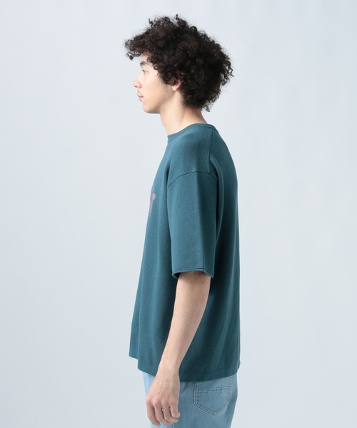 BAYFLOW（ベイフロー）の「HAPPYニット半袖Tシャツ（Tシャツ/カットソー・メンズ・チャコール/ピンク/ホワイト/ブルーグリーン・MEDIUM/LARGE）」の15枚目の写真