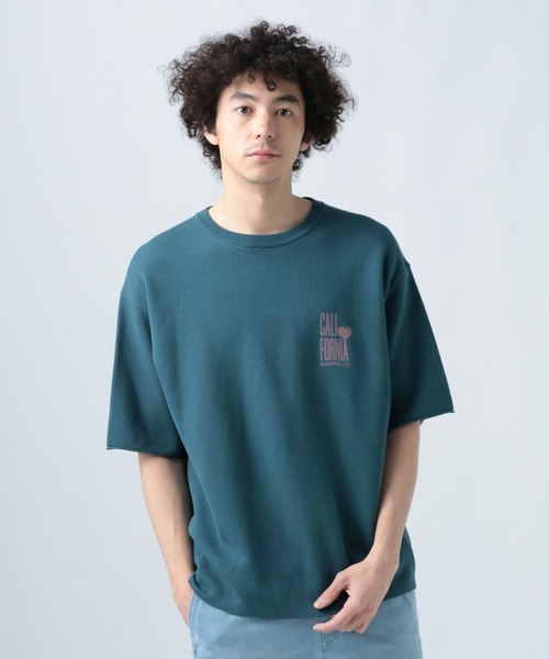 BAYFLOW（ベイフロー）の「HAPPYニット半袖Tシャツ（Tシャツ/カットソー・メンズ・チャコール/ピンク/ホワイト/ブルーグリーン・MEDIUM/LARGE）」の18枚目の写真
