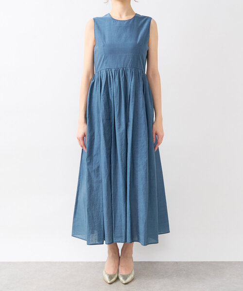 La boutique BonBon（ラブティックボンボン）の「【お上品】シアーデニムワンピース（ワンピース・レディース・ブルー/サックスブルー・36/38）」の5枚目の写真