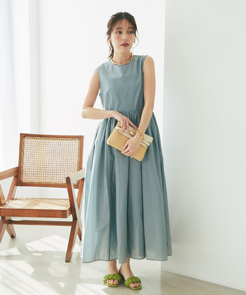 La boutique BonBon（ラブティックボンボン）の「【お上品】シアーデニムワンピース（ワンピース・レディース・ブルー/サックスブルー・36/38）」の12枚目の写真