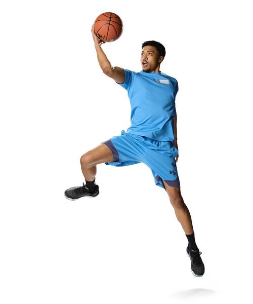 UNDER ARMOUR(アンダーアーマー)の「UAテック ロゴ ショートスリーブ Tシャツ(バスケットボール/メンズ)(Tシャツ/カットソー・メンズ・エメラルドブルー・S/XL/2XL/L/M/3XL/4XL)」の5枚目の写真