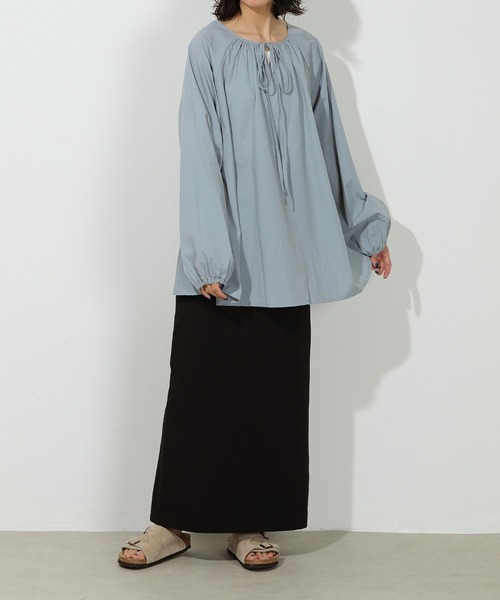 emesuelee(エメスーリー)の「UV CUT 撥水生地 接触冷感 2way チュニック ラッシュガード(シャツ/ブラウス・レディース・ブラック/グレー/ナチュラル・フリー)」の6枚目の写真