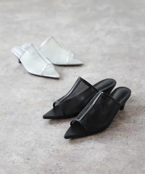 Bonjour Sagan（ボンジュールサガン）の「メッシュミュールサンダル（サンダル・レディース・シルバー/ブラック・S/L/M）」の9枚目の写真