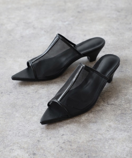 Bonjour Sagan（ボンジュールサガン）の「メッシュミュールサンダル（サンダル・レディース・シルバー/ブラック・S/L/M）」の10枚目の写真