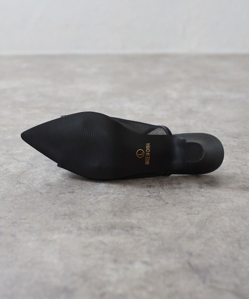 Bonjour Sagan（ボンジュールサガン）の「メッシュミュールサンダル（サンダル・レディース・シルバー/ブラック・S/L/M）」の13枚目の写真