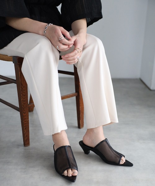 Bonjour Sagan（ボンジュールサガン）の「メッシュミュールサンダル（サンダル・レディース・シルバー/ブラック・S/L/M）」の4枚目の写真