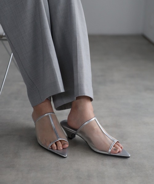 Bonjour Sagan（ボンジュールサガン）の「メッシュミュールサンダル（サンダル・レディース・シルバー/ブラック・S/L/M）」の7枚目の写真