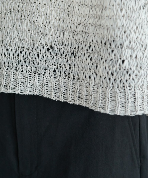 PUAL CE CIN（ピュアルセシン）の「ミックステープヤーンビスチェ（ベスト・レディース・グレー/アイボリー・FREE）」の9枚目の写真