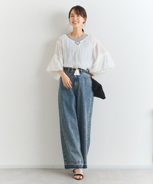 un dix cors(アンディコール)の「タッセルフリルギャザーブラウス(シャツ/ブラウス・レディース・ブラック/オフホワイト・FREE)」の11枚目の写真
